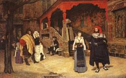 James Tissot Meeting of Faust and Marguerite oil painting image